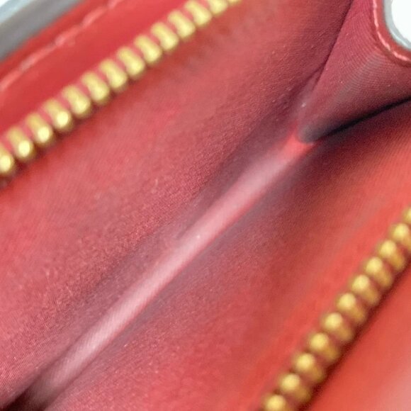 COACH Medium Corner Zip Wallet Ornament Print C7414 Dark Brown Bordeaux PVC - Picture 8 of 9